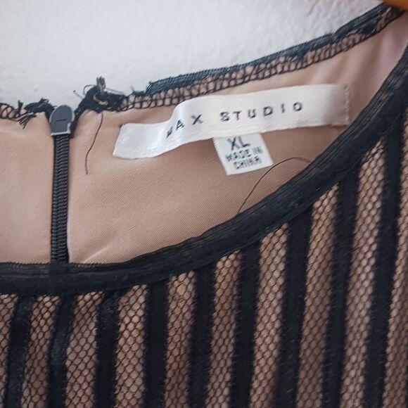 Max Studio black lace sleeveles top size XL - Picture 3 of 5
